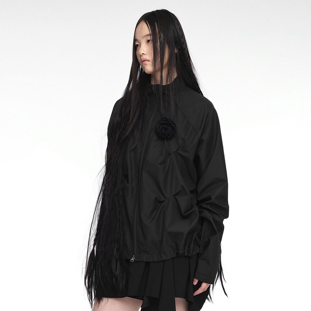 PINTUCK WIND BREAKER (UNISEX) BLACK - 감도 깊은 취향 셀렉트