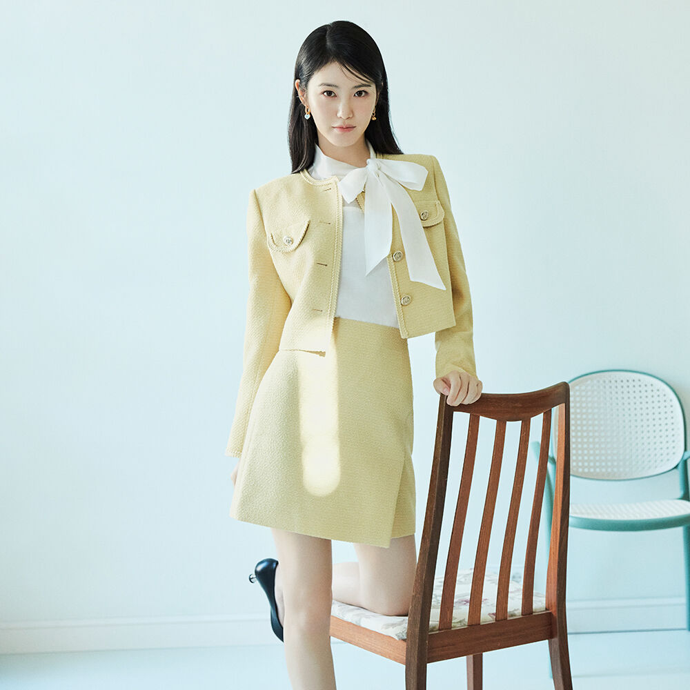 ジャケット AVANDRESS Daphne Tweed Double Button Crop Jacket IVORY MUSINSA | AVANDRESS Daphne Tweed Double Button Crop Jacket IVORY