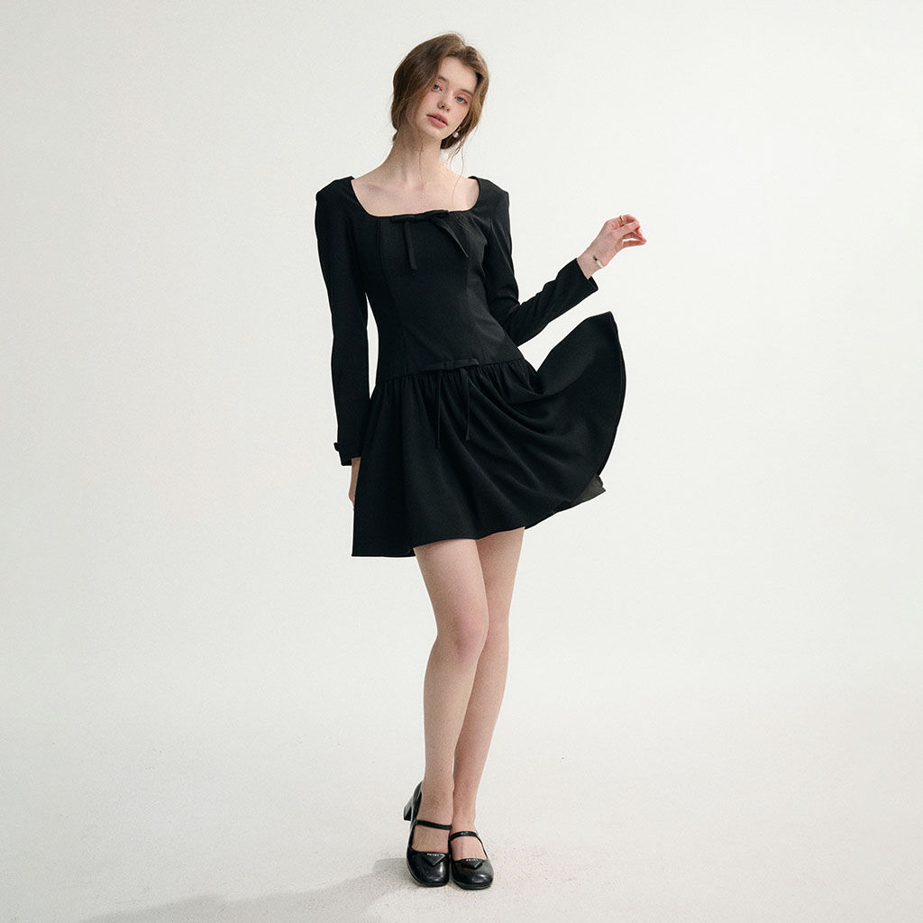 ◆Loulouseoul◆ Ribbon Tie Classic Dress Black Ribbon Tie Classic Dress (Black) - 감도 깊은 취향 셀렉트샵 29CM