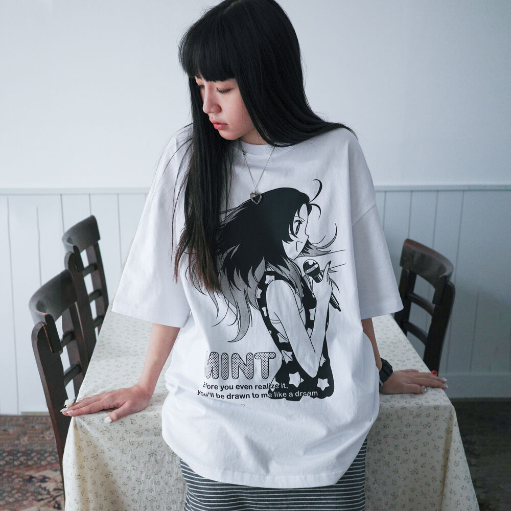 ★ WONDER VISITOR★ YURINA Overfit Tshirt Melange grey m103 YURINA Overfit T-shirt [3 Color] - wonder visitor | 60