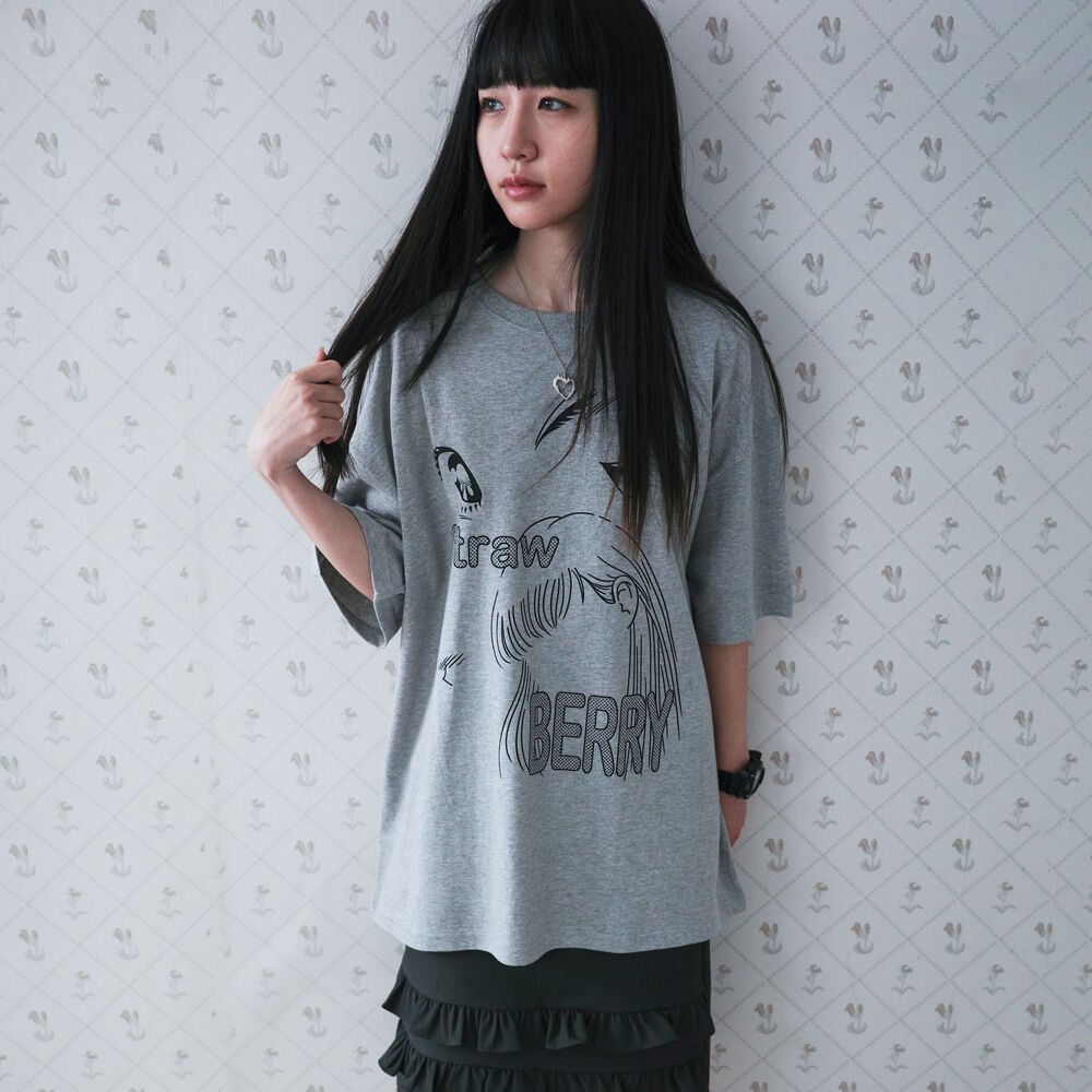★ WONDER VISITOR★ Ascii Pink Heesu Overfit Tshirt White m Ascii Pink Heesu Overfit T-shirt [White] - 감도 깊은 취향