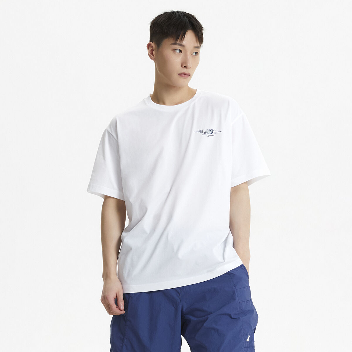★New Balance★ NBNEF21563 UNI NB BOY Basketball Shop Short New Balance Uni Nb Boy Basketball Short Sleeve Tee B1