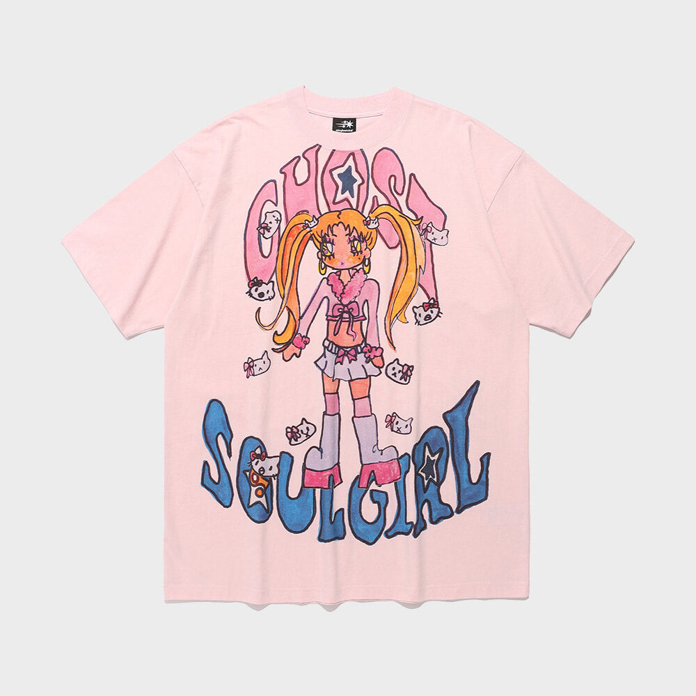 Nice Ghost Club★[X SOULPUSSSY CAT]GHOSTSOULGIRL RABBIT&BEAR x soulpusssy cat]ghostsoulgirl rabbit&bear hoodie[pink