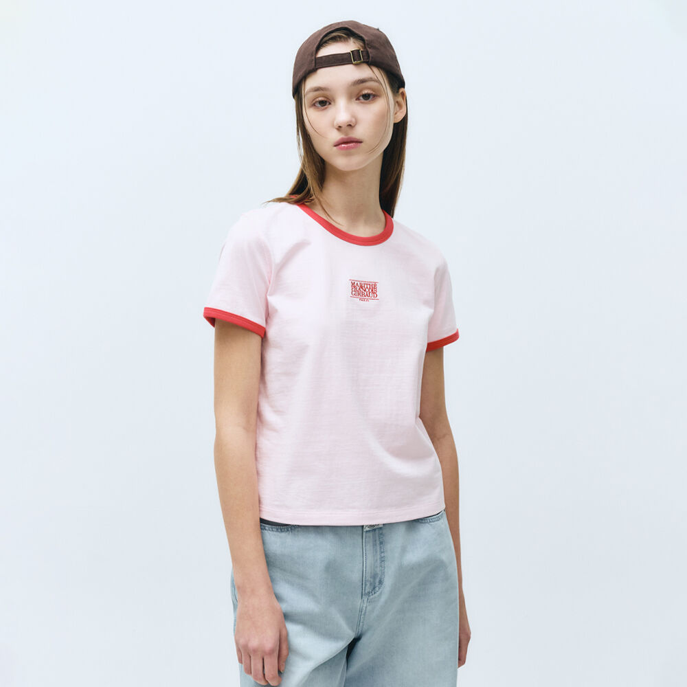 Tシャツ・カットソー MARITHE X MY MELODY W RINGER TEE 5BJH1555 リンガーTシャツ☆コラボ☆MARITHE X MY MELODY W RINGER TEE