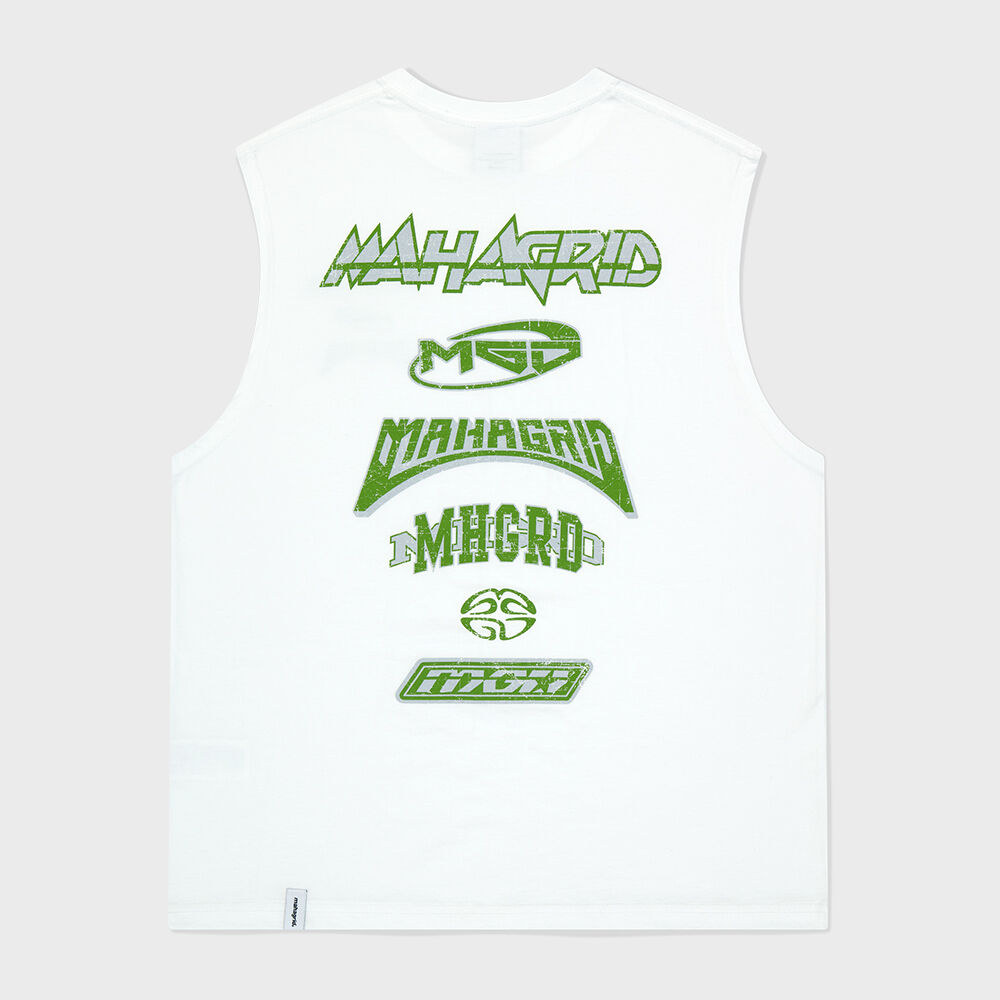 Ashen Dawn Incision Mesh Sleeveless - White - 감도 깊은 취향