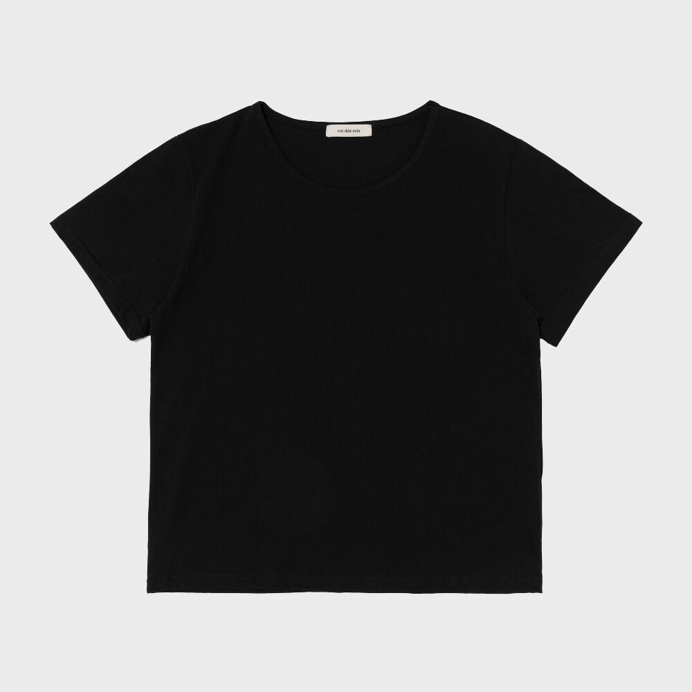 SIO SEOUL PEARL SHORT SLEEVE TOP [BLACK] - 감도 깊은 취향