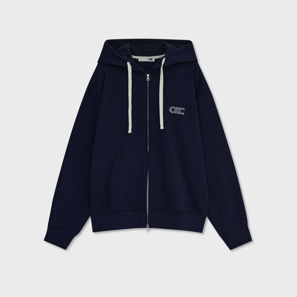 ★2025SS新作★YESEYESEE★Y.E.S Stitch Pocket Zip up Hoodie Y.E.S Stitch Pocket Zip up Hoodie Navy - 감도 깊은 취향