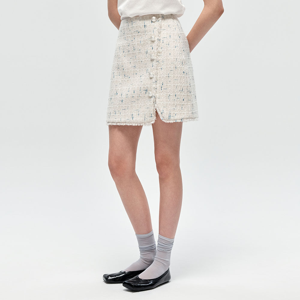 ROLAROLA★大人気★SET-UP CHECK JACQUARD KNIT SKIRT SK-21146 SK-21146) SET-UP CHECK JACQUARD KNIT SKIRT LIGHT BLUE - 감도