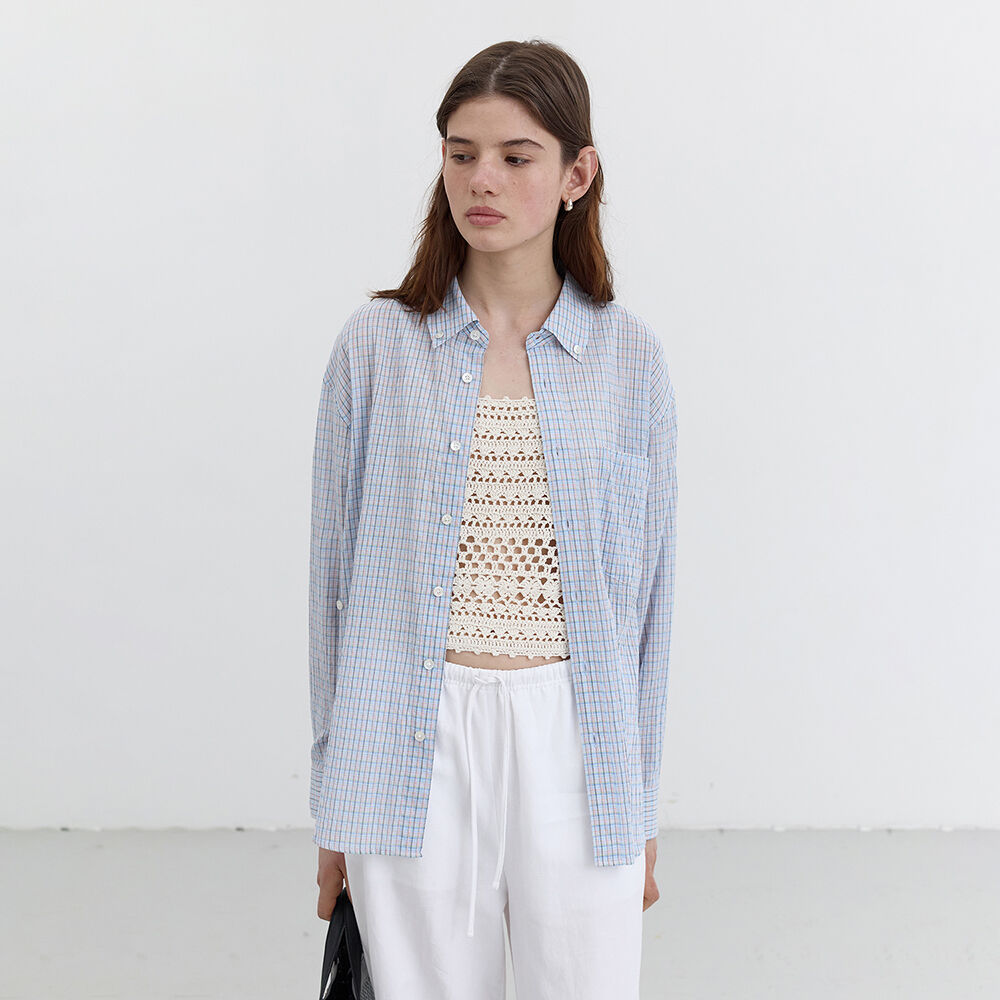 JANE FRILL BLOUSE SOFT BLUE_UDBL5B222B1 - 감도 깊은 취향