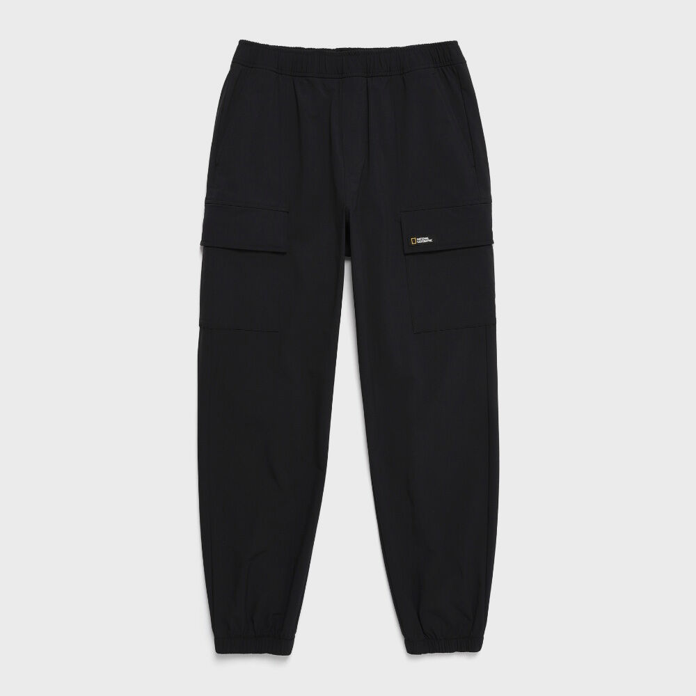 PRDA BIG PATCH LOGO WIDE PANTS BLACK - 감도 깊은 취향 셀렉트