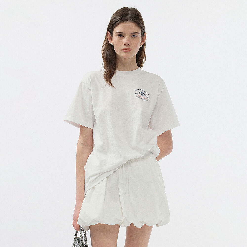 UNISEX CUPID ARCH BACK LOGO T-SHIRT OFF WHITE_UDTS5B128OW