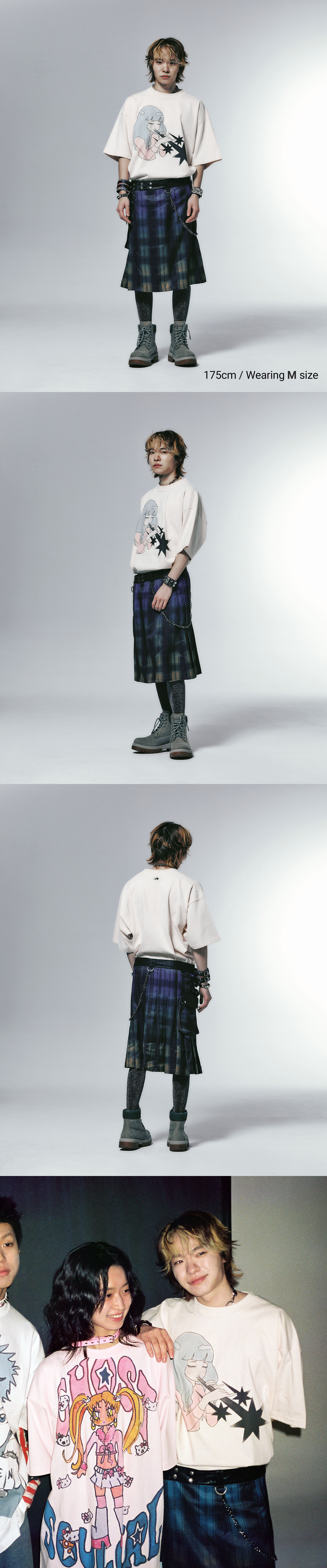 Tシャツ・カットソー [NICEGHOSTCLUB]GIRL BLOWING SYMBOL BIG BIG TEE_BEIGE(NG2FM GIRL BLOWING SYMBOL BIG BIG TEE_BEIGE(NG2FMUT545A) - 감도