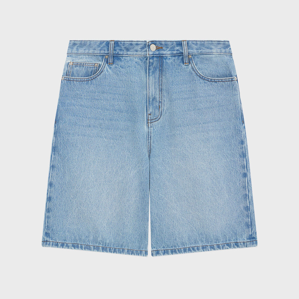 Nova Curved Bermuda Denim Pants (Mist Blue) - 감도 깊은 취향