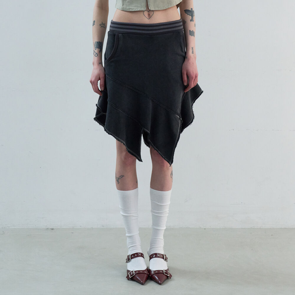 ◆typeservice◆ Clean Volume Stitch Skirt Dark Gray NHTB13DG Clean Volume Stitch Skirt [Dark Gray] - 감도 깊은 취향