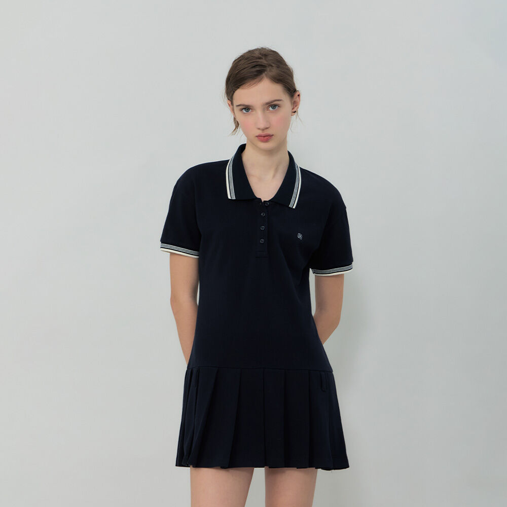 23SS clove] Tennis Pique One Piece (Navy) - 감도 깊은 취향
