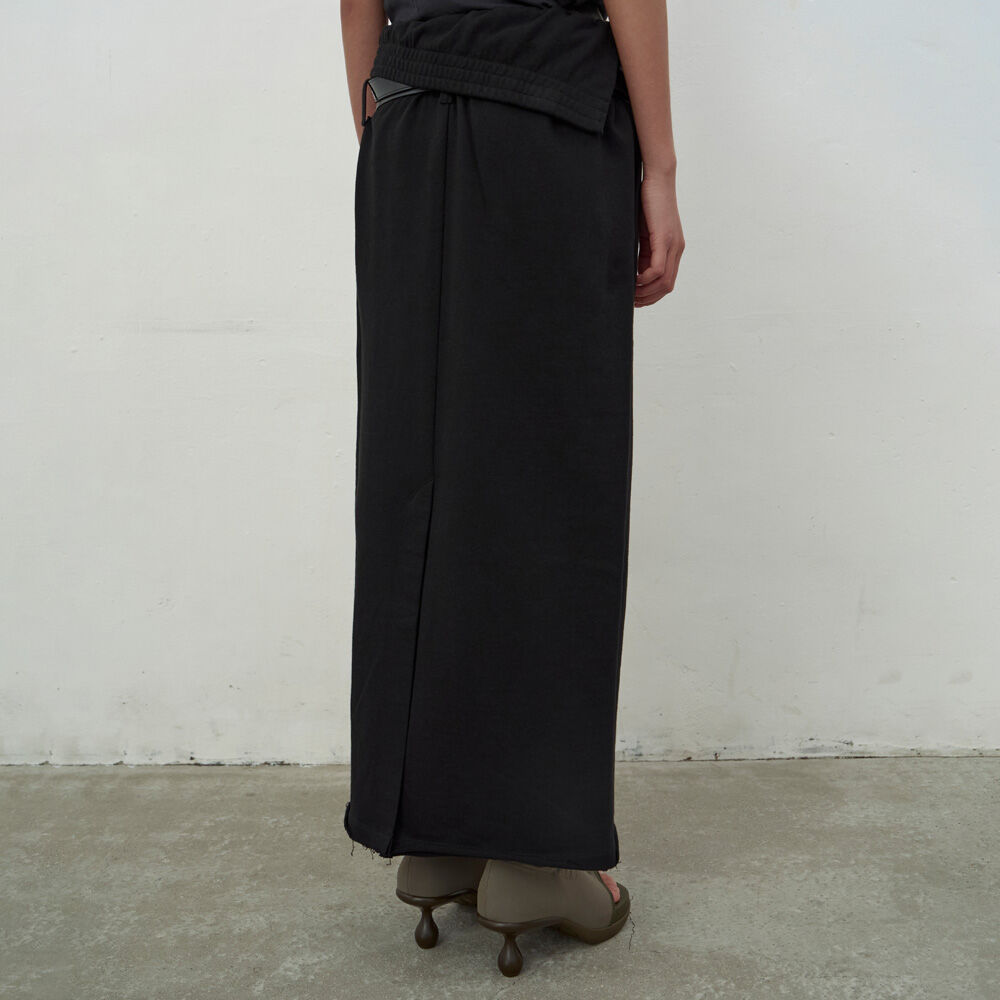 FOLD-OVER JERSEY SKIRT (BLACK) - 감도 깊은 취향 셀렉트샵 29CM