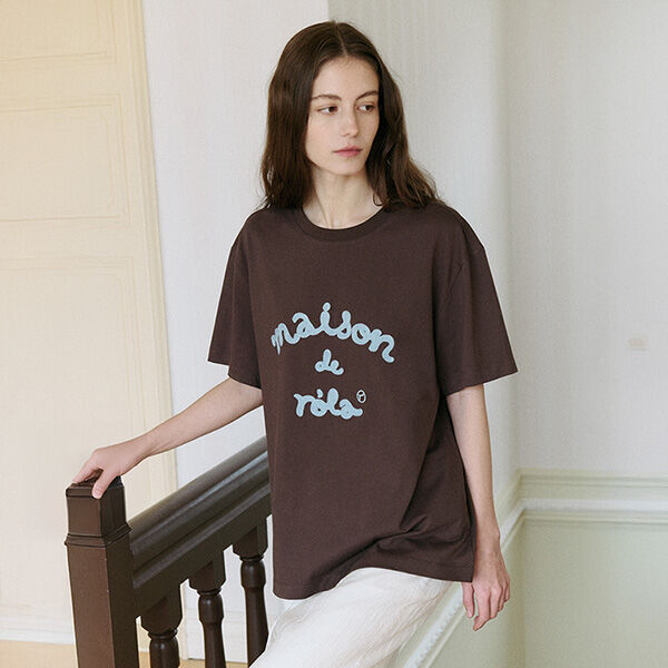 新作【ROLAROLA】MAISON DE ROLA EMBROIDERY LOOSE FIT T-SHIRT Rola Rola Maison De Rola Embroidery Loose Fit Tshirt