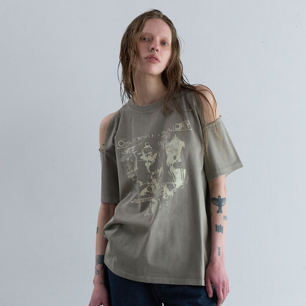 Sheriff Cut Out Tee Dirty White - 감도 깊은 취향 셀렉트샵 29CM