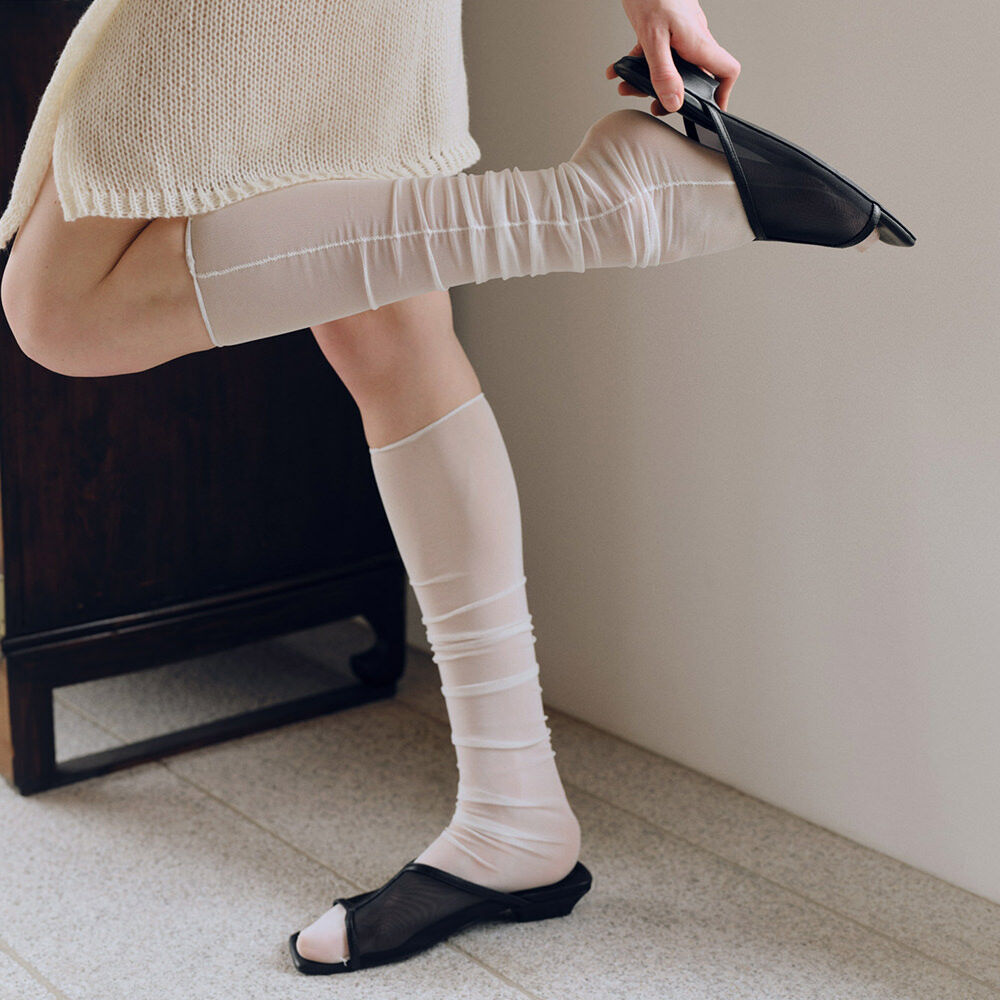 【ROHSEOUL】Roman slides Mesh ROH SEOUL STORE - Roman slides Suede Black - ROH SEOUL