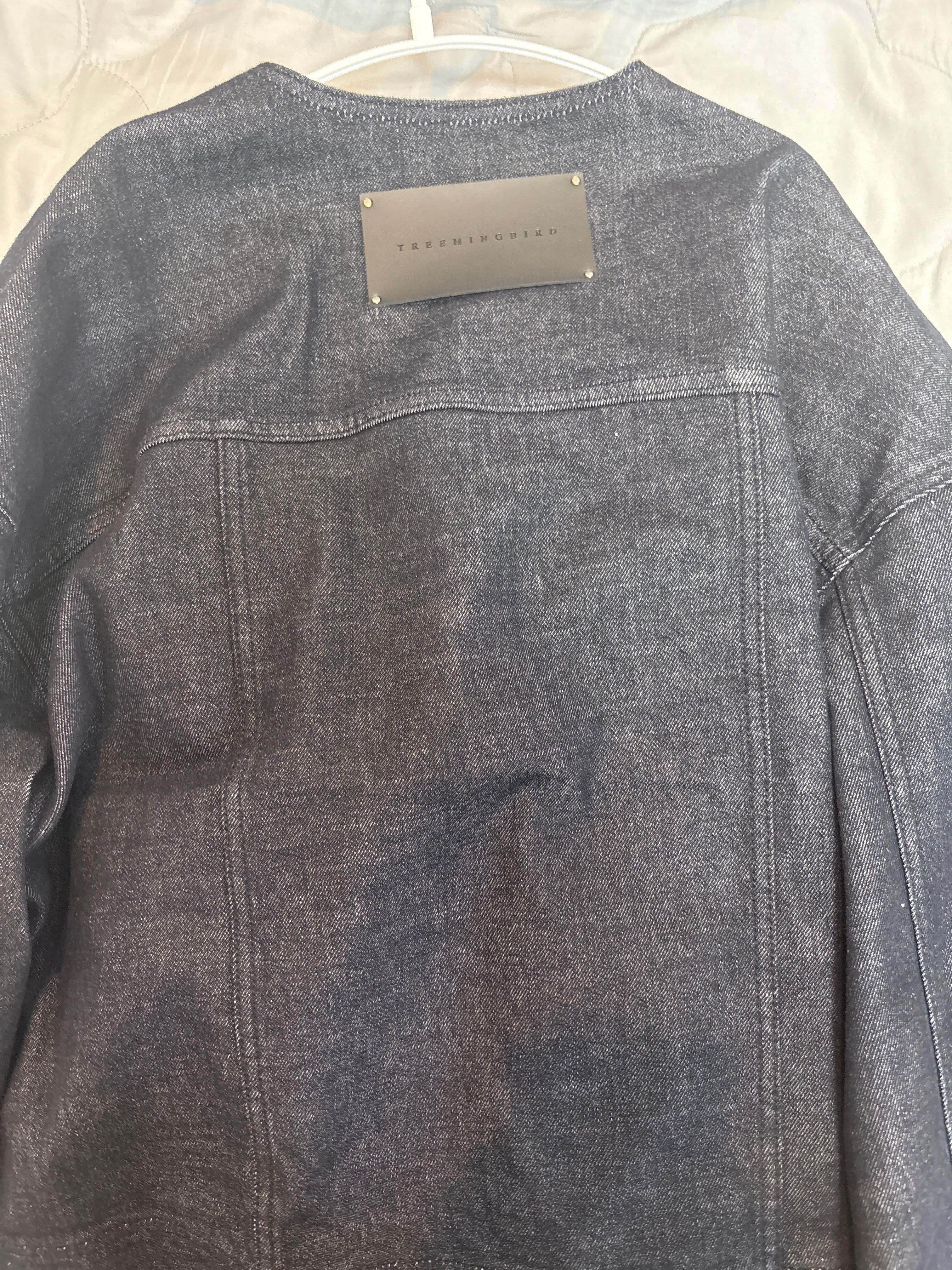 韓国商品/TREMINGBIRD One Button Denim Set-up Jacket One Button Denim Set-up Jacket [ Indigo ] - TREEMINGBIRD