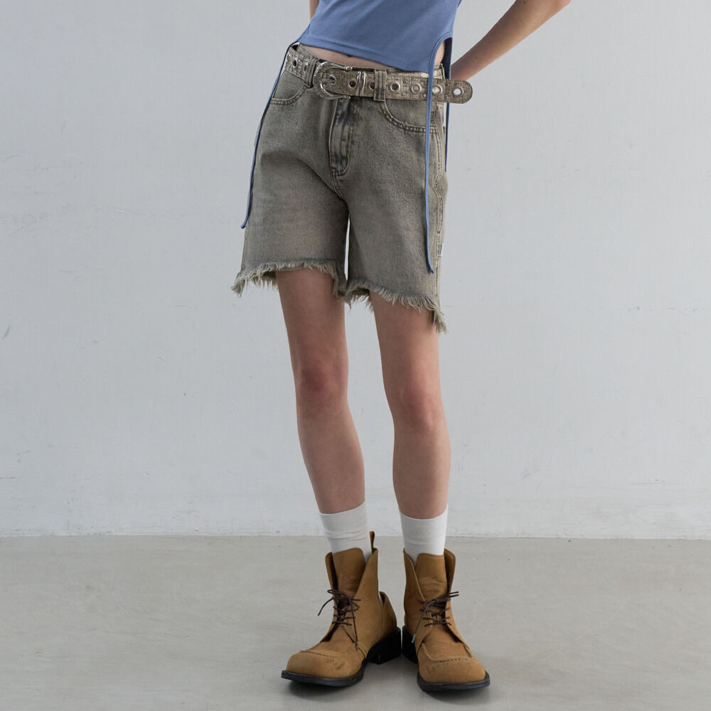 VINTAGE DENIM SHORTS (SAND BROWN)_FQD879 - 감도 깊은 취향