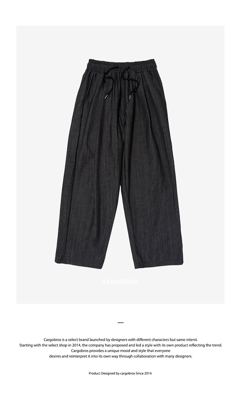 TWO-TUCK LINEN WIDE BANDING PANTS (BLACK) - 감도 깊은 취향