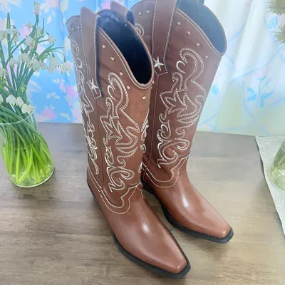 ★韓国人気★Loulouseoul★Hot! Chocolate Western Boots LOULOUSEOUL [7/16 Pre-order delivery] Hot! Chocolate Western