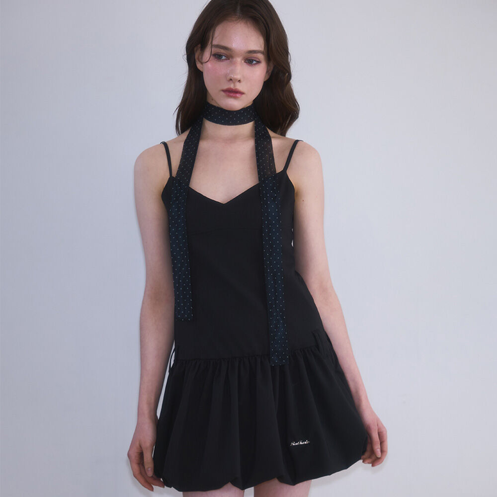 ●●ODDONEOUT●●Scarf rose halter neck onepiece_BLACK Scarf rose halter neck onepiece_Black - ODD ONE OUT