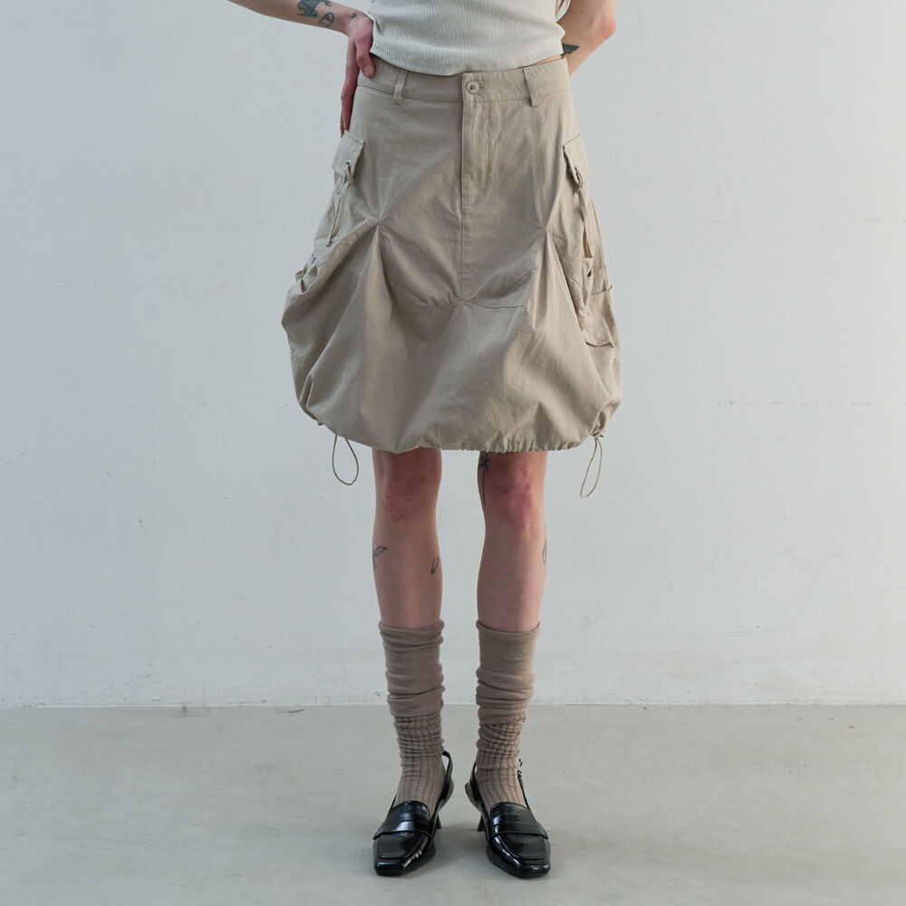 ◆typeservice◆ Clean Volume Stitch Skirt Dark Gray NHTB13DG Clean Volume Stitch Skirt [Dark Gray] - 감도 깊은 취향