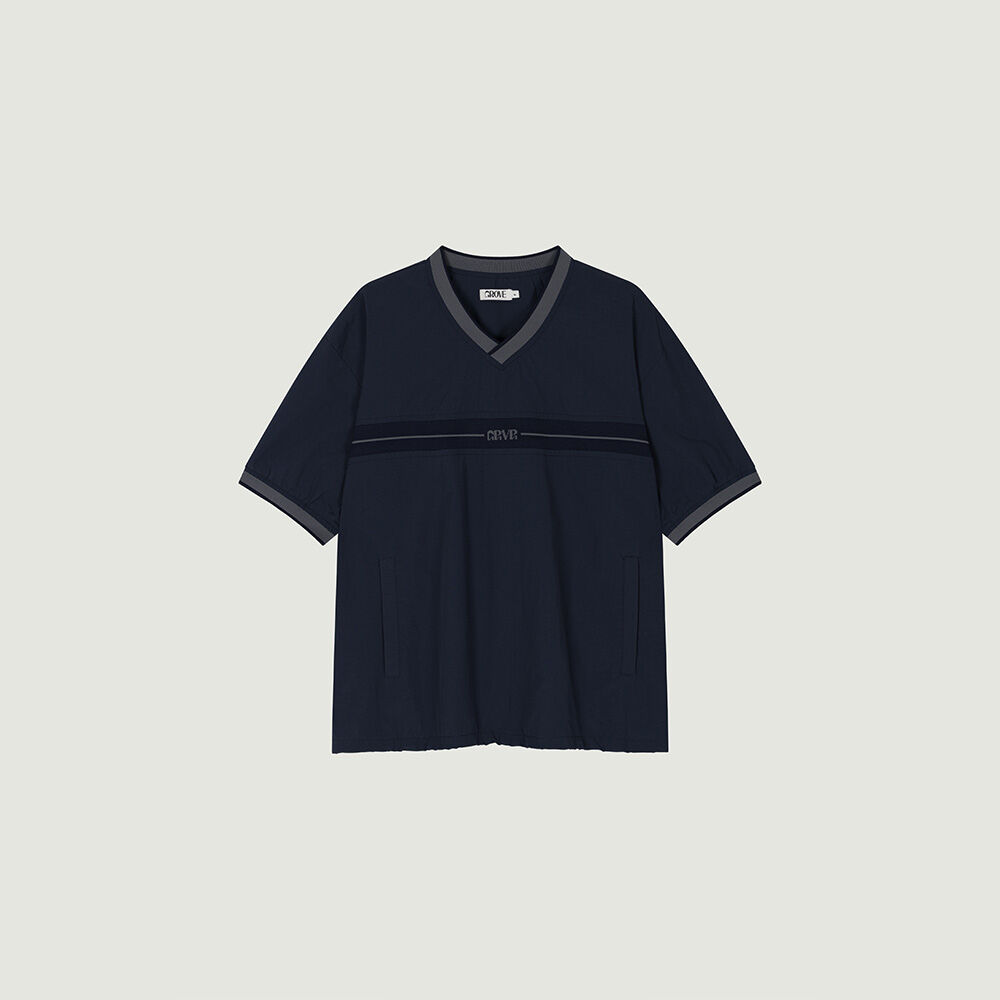 UMBRO■X MOONSUN] Blockcore Stripe Short Sleeve■送料込 Umbro x MOONSUN Blockcore Stripe T-Shirt / Navy - 감도 깊은