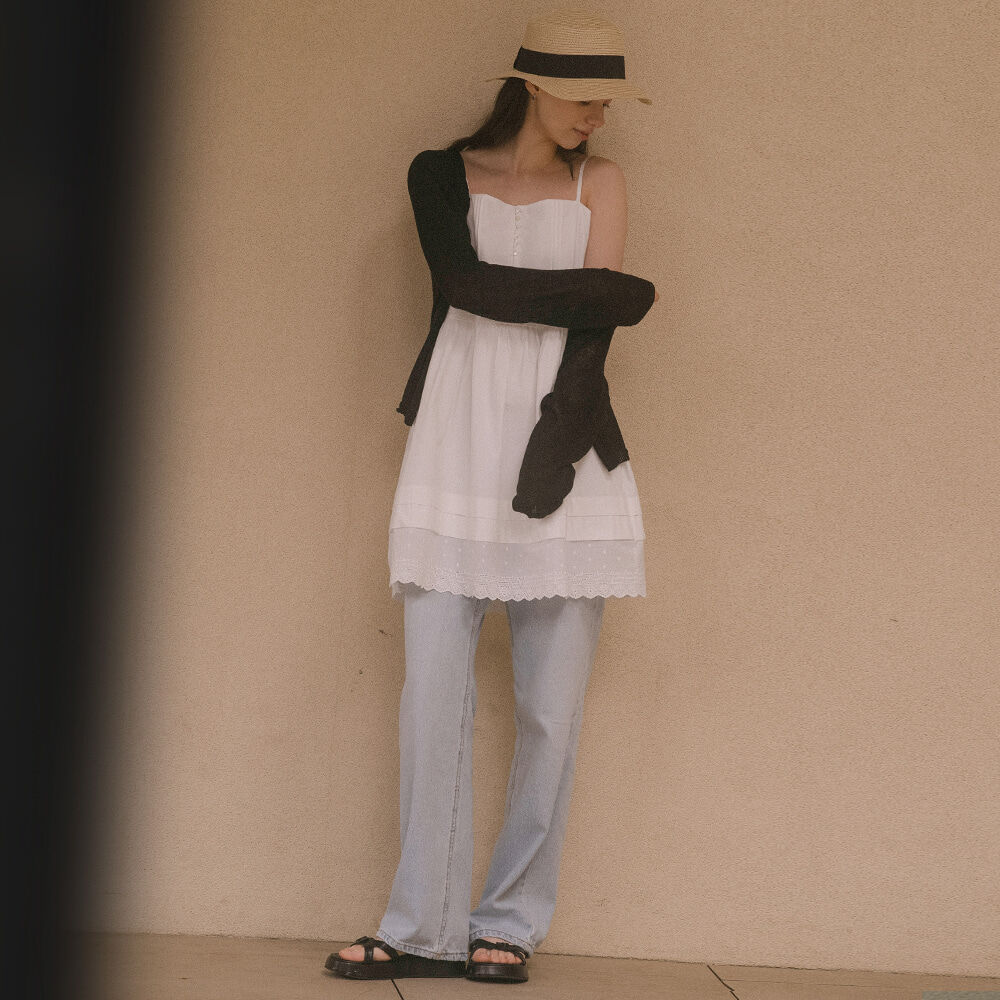 ★TILL I DIE★ Button shirring sleeveless dress TISU03OP03_I Cotton Embroidery Shirring … curated on LTK