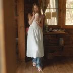 Sylph ribbon dress (white)