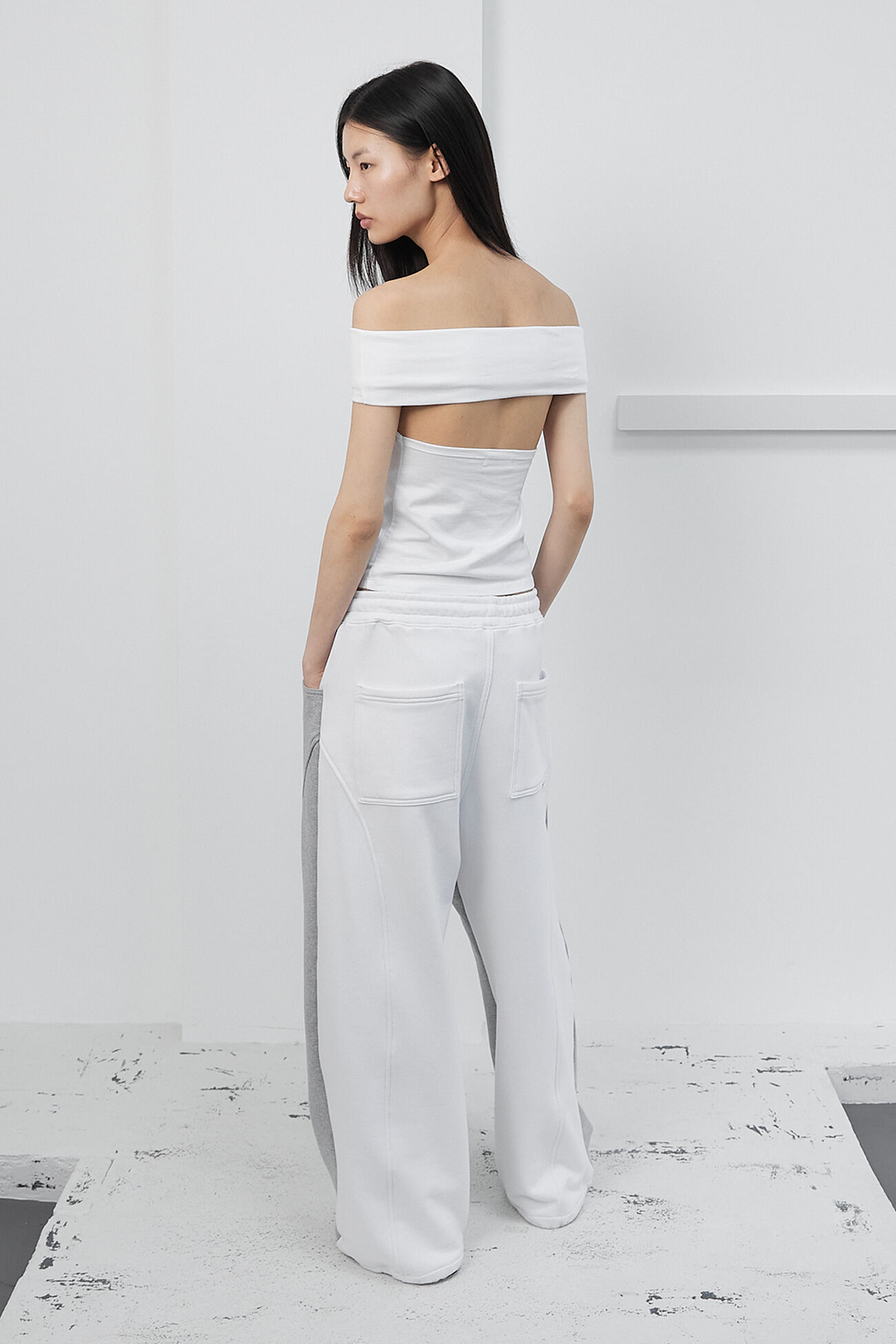 ★CERRIC★REVERSE BANDING PANTS★1941★Light Grey★韓国★ MUSINSA公式 | CERRIC REVERSE BANDING PANTS / LIGHT GRAY