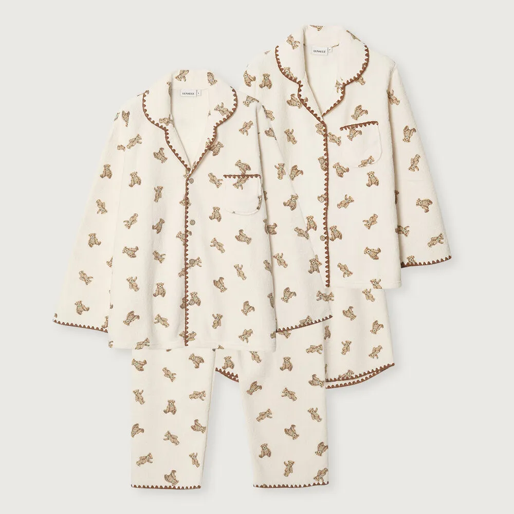 커플 베어멜로우 양털 긴소매 3부투피스 카라 수면잠옷(2C) - 감도 깊은 취향 셀렉트샵 29CM