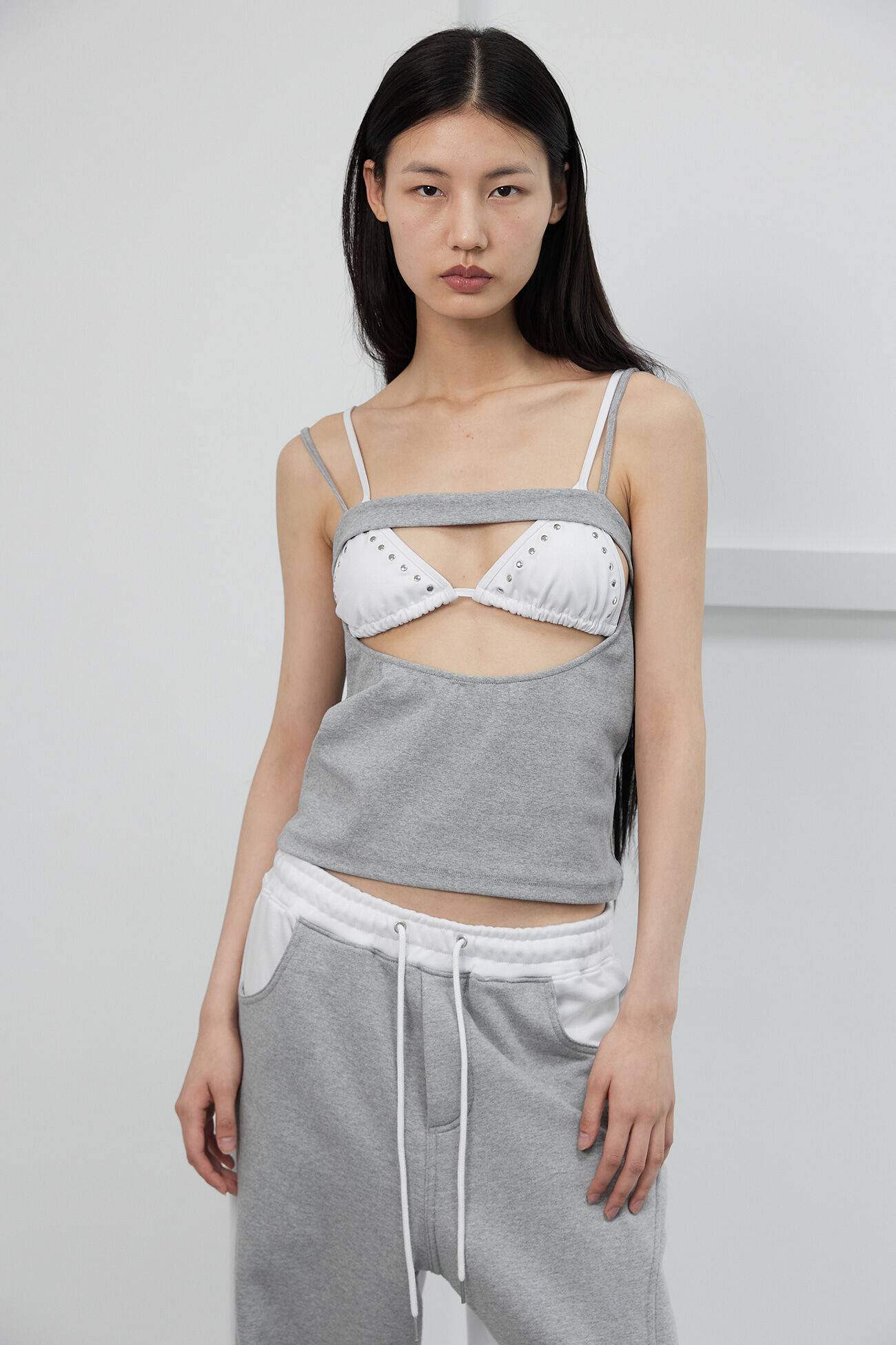 ★CERRIC★REVERSE BANDING PANTS★1941★Light Grey★韓国★ CERRIC REVERSE BANDING PANTS