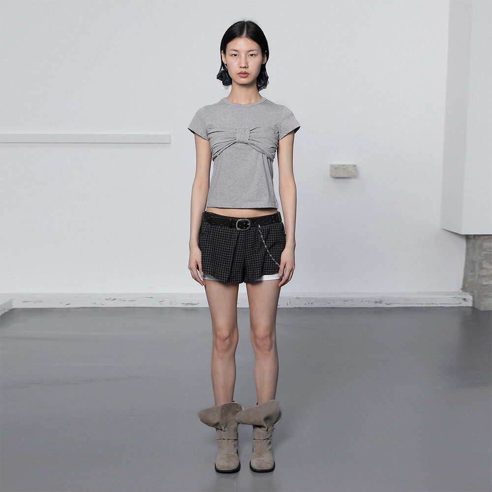 ★CERRIC★CHECK PUMP SHORTS★1860★Black★韓国★大人気★ CHECK PUMP SHORTS / BLACK - 감도 깊은 취향 셀렉트샵 29CM