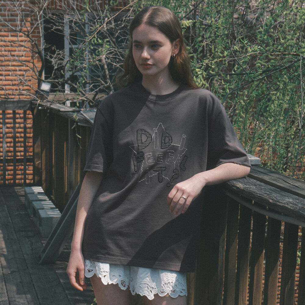 【HELLO SUNRISE】 HS x ETCblank Sunrise Dancing Tee /追跡付 HS x ETCblank Sunrise Dancing Tee_Charcoal - 감도 깊은 취향