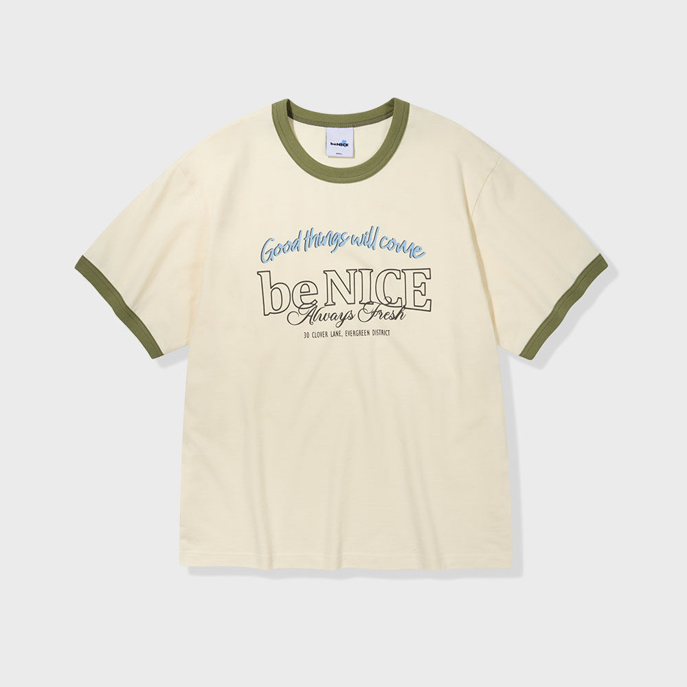 ◆UMBRO◆ UMBRO X MOONSUN Ringer Lettering Short Sleeve T-Sh Umbro x MOONSUN Ringer Lettering T-Shirt / Yellow - 감도