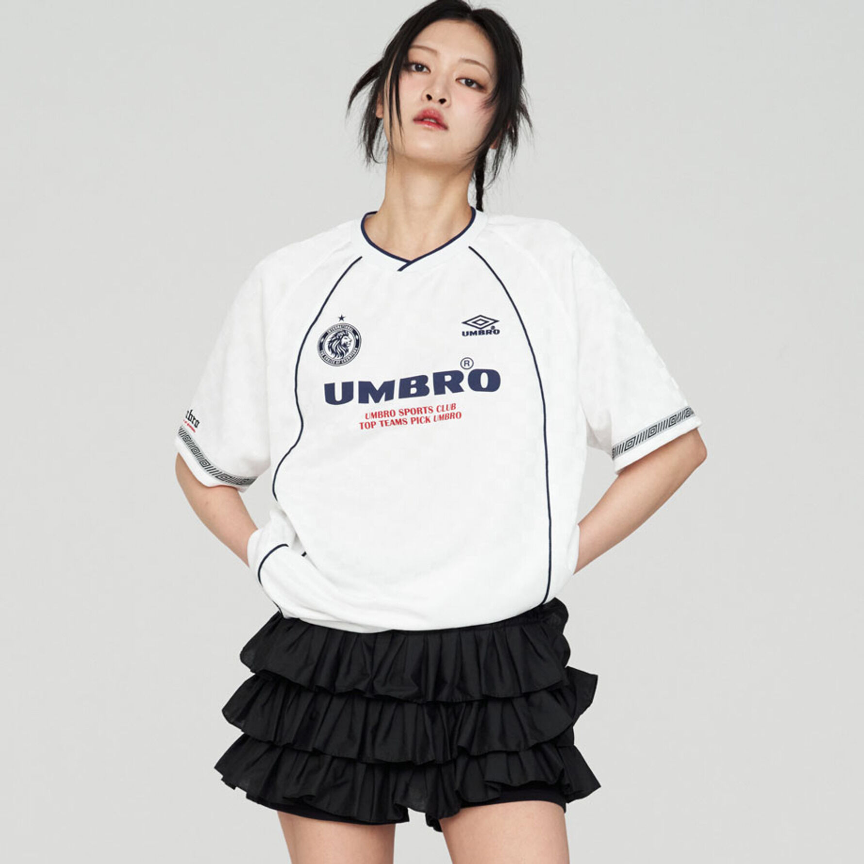 MOONSUN ♥ Umbro コラボ Game Shirt /追跡付 Umbro x MOONSUN Game Shirt / Pink - 감도 깊은 취향 셀렉트샵 29CM