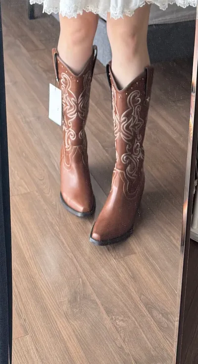 ★韓国人気★Loulouseoul★Hot! Chocolate Western Boots LOULOUSEOUL Hot! Chocolate Western Boots - Brown | 하이츠스토어