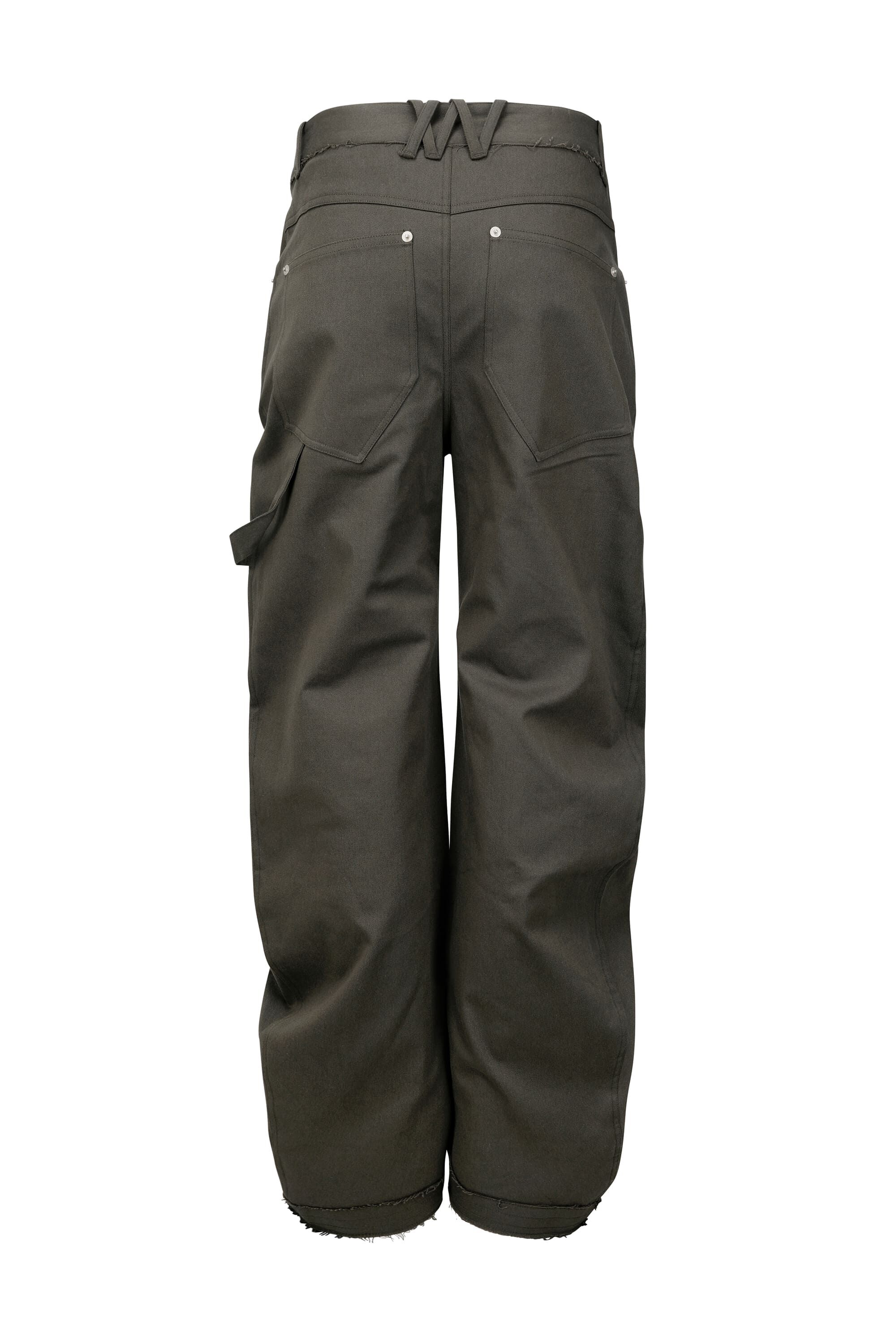 RAWCUT CURVED PANTS (UNISEX) KHAKI - 감도 깊은 취향 셀렉트샵