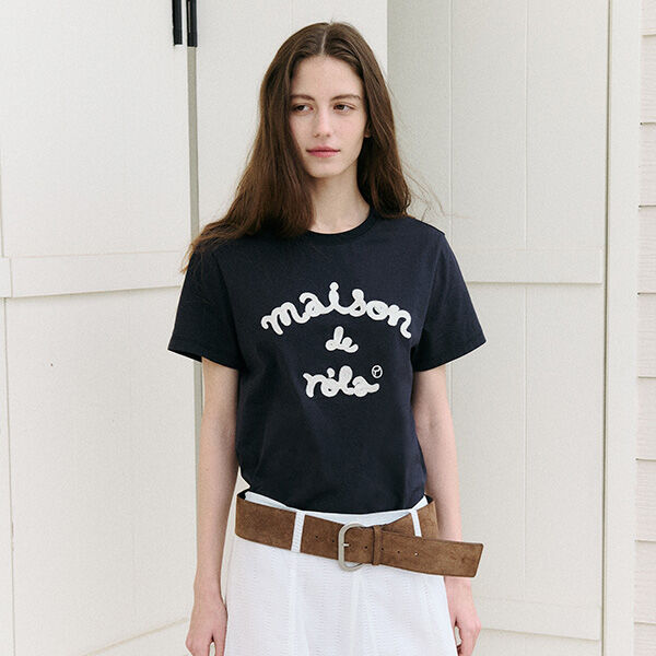 新作【ROLAROLA】MAISON DE ROLA EMBROIDERY LOOSE FIT T-SHIRT rolarola global