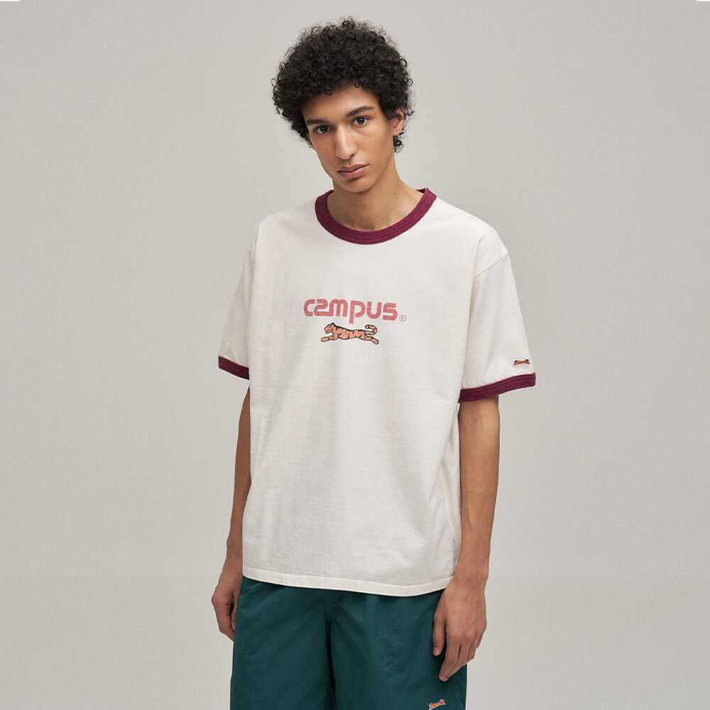 ◆UMBRO◆ UMBRO X MOONSUN Ringer Lettering Short Sleeve T-Sh Umbro x MOONSUN Ringer Lettering T-Shirt / Yellow - 감도