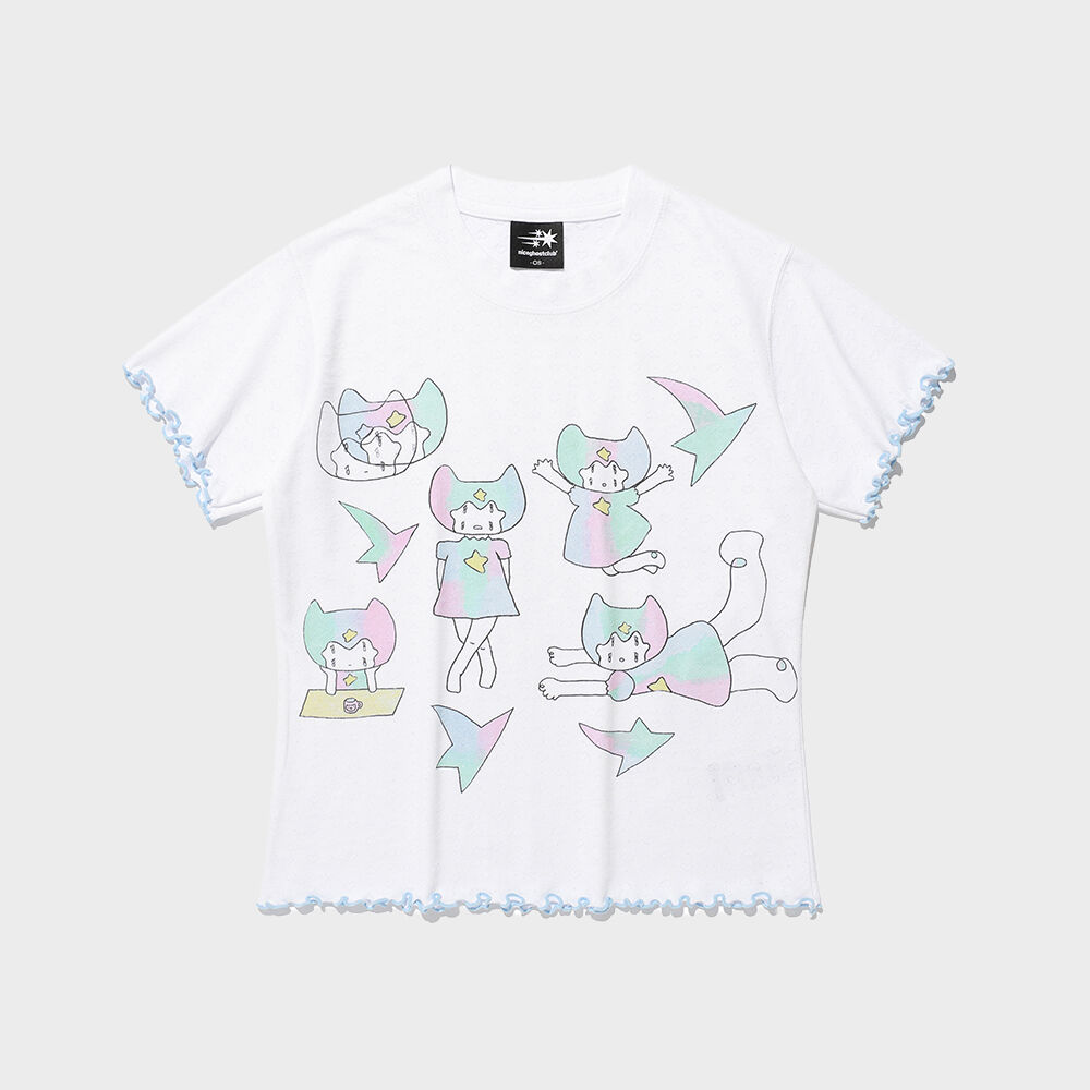 FFATS BIG RIBBON MESH BIG BIG TEE_WHITE(NG2FMUT580A) - 감도