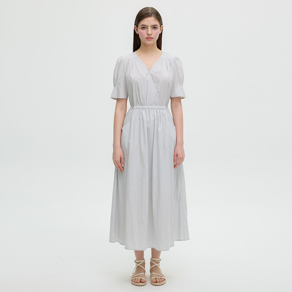 Stair Shirring Punching Dress, Light Beige - 감도 깊은 취향