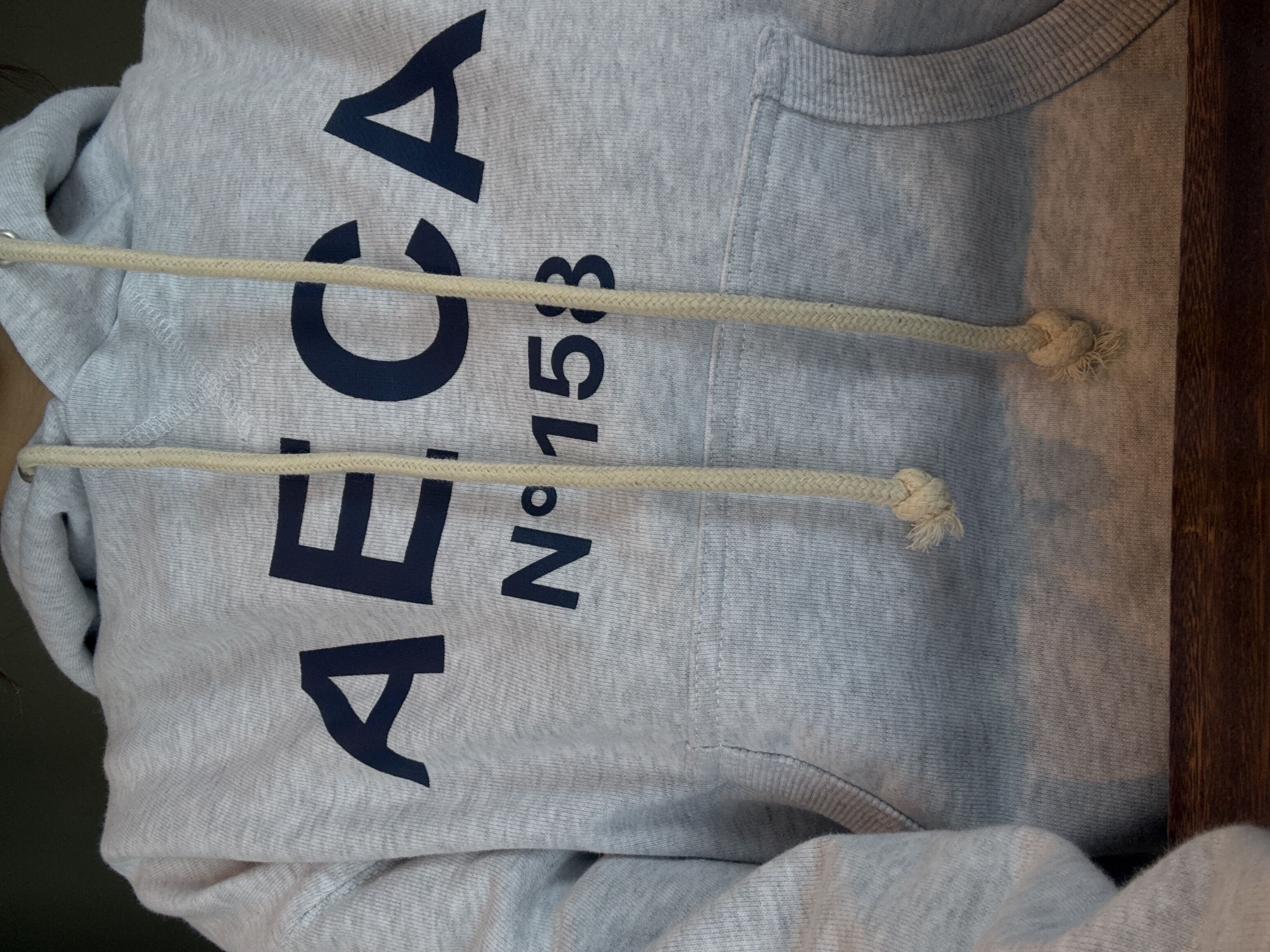 BIG LOGO CROP HOODIE-LIGHT GREY/NAVY - 감도 깊은 취향 셀렉트