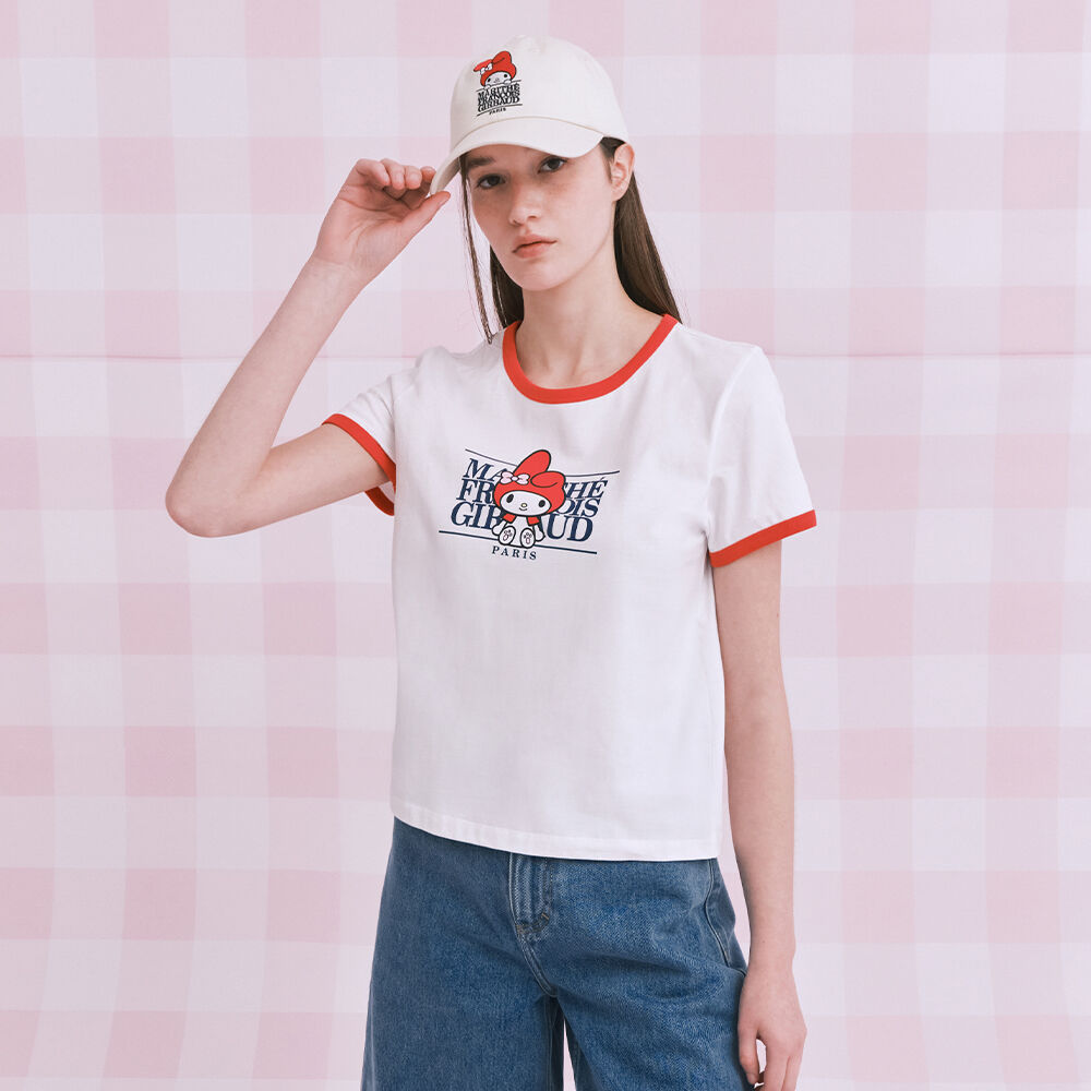 Tシャツ・カットソー MARITHE X MY MELODY W MESH OVER FIT TEE MARITHE X MY MELODY W MESH OVER FIT TEE | WY Store