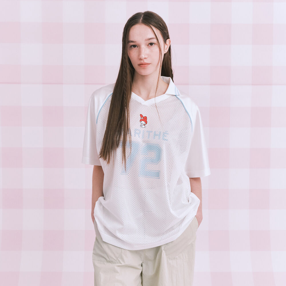 Tシャツ・カットソー MARITHE X MY MELODY W RINGER TEE 5BJH1555 MARITHE X MY MELODY W RINGER TEE white - MARITHÉ+FRANҪOIS