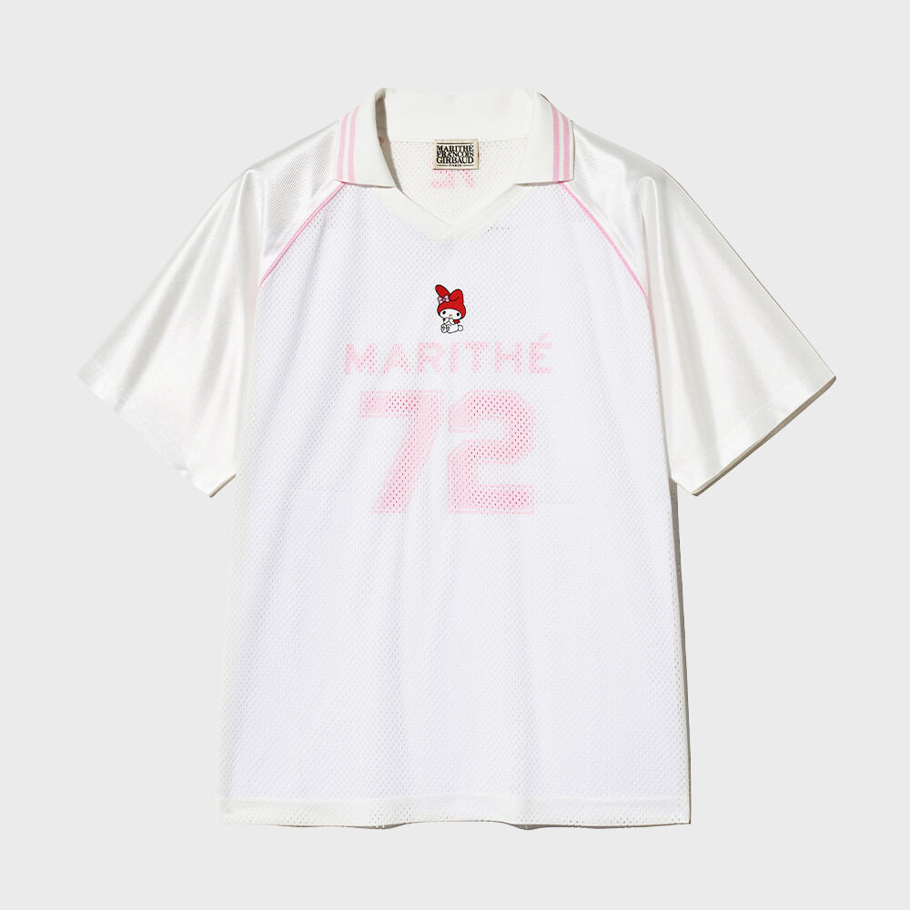 Tシャツ・カットソー MARITHE X MY MELODY W MESH OVER FIT TEE MARITHE X MY MELODY W MESH OVER FIT TEE white / pink - 감도