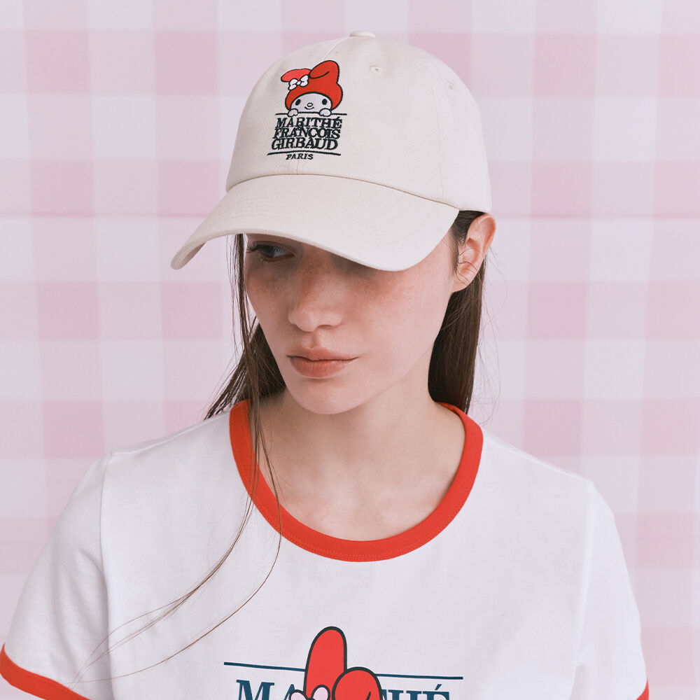 MARITHE X MY MELODY CLASSIC LOGO CAP ivory - 감도 깊은 취향